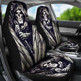 2 Pcs Gothic Skull Wings Car Seat Covers 101819 - YourCarButBetter