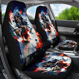 2 Pcs Skull Car Seat Cover Grim Reaper 101819 - YourCarButBetter