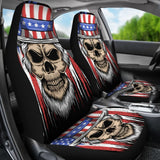 2 Pcs - Skull Gothic Horror Grim Reaper Skull Car Seat Covers 101819 - YourCarButBetter