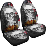 2 Pcs Skull Grim Reaper Car Seat Covers 101819 - YourCarButBetter