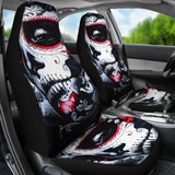 2 Pcs Sugar Skull Beautiful Girls Car Seat Covers 101819 - YourCarButBetter