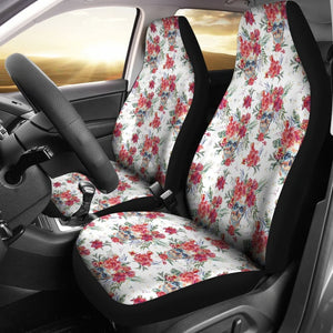 2 Pcs Sugar Skull Car Seat Covers 101819 - YourCarButBetter