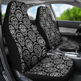 2 Pcs Sugar Skull Car Seat Covers 101819 - YourCarButBetter