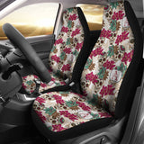 2 Pcs Sugar Skull Car Seat Covers 101819 - YourCarButBetter