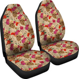 2 Pcs Sugar Skull Car Seat Covers 101819 - YourCarButBetter