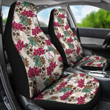 2 Pcs Sugar Skull Car Seat Covers 101819 - YourCarButBetter