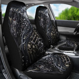 2 Pcs Sugar Skull Horse Car Seat Covers 101819 - YourCarButBetter