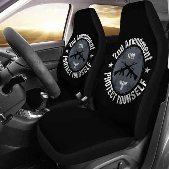 2nd Amendment Protect Yourself Car Seat Covers 154813 - YourCarButBetter