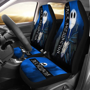 2Pcs Jack Skellington Car Seat Cover 98 101819 - YourCarButBetter