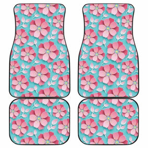 3D Sakura Cherry Blossom Pattern Front And Back Car Mats 110424 - YourCarButBetter