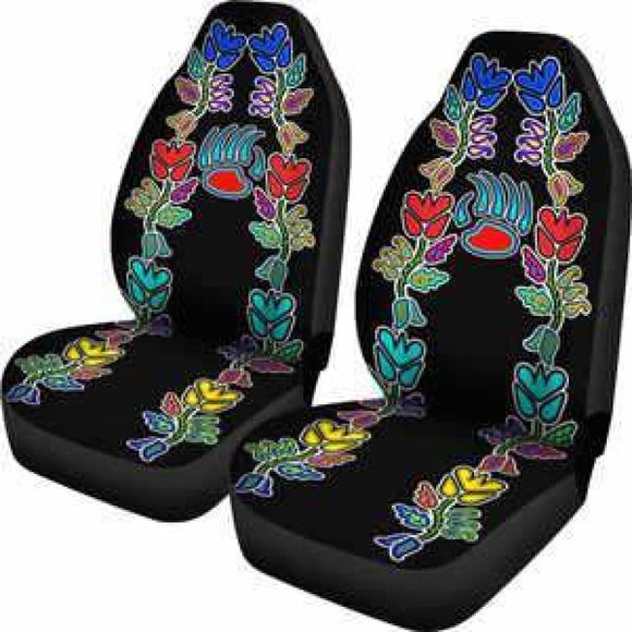 4 Generations Floral Black With Bearpaw Car Seat Covers 094209 - YourCarButBetter