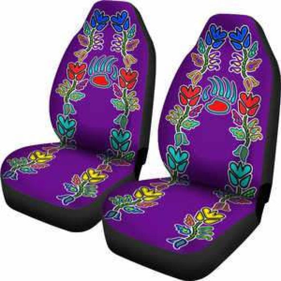 4 Generations Floral Purple With Bearpaw Car Seat Covers 094209 - YourCarButBetter