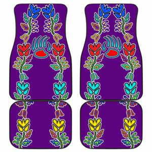 4 Generations Floral With Bearpaw Purple Car Floor Mats 094209 - YourCarButBetter