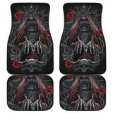 4 Pcs Gothic Skull Car Mats 101819 - YourCarButBetter