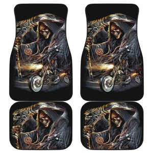 4 Pcs Grim Reaper Awesome Skull Car Mats 101819 - YourCarButBetter