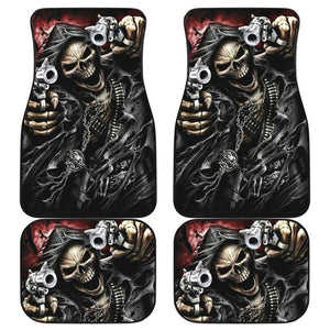 4 Pcs Grim Reaper Skull Car Mats 101819 - YourCarButBetter