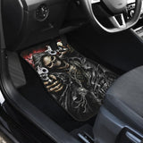 4 Pcs Grim Reaper Skull Car Mats 101819 - YourCarButBetter