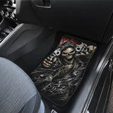 4 Pcs Grim Reaper Skull Car Mats 101819 - YourCarButBetter