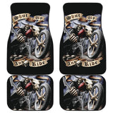 4 Pcs Ride Or Die Grim Reaper Skull Car Mats 101819 - YourCarButBetter