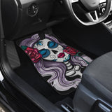 4 Pcs Sugar Skull Car Mats 101819 - YourCarButBetter