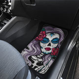 4 Pcs Sugar Skull Car Mats 101819 - YourCarButBetter