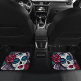 4 Pcs Sugar Skull Car Mats 101819 - YourCarButBetter