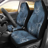 Abstract Flowers Outline Car Seat Covers 153908 - YourCarButBetter