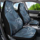 Abstract Flowers Outline Car Seat Covers 153908 - YourCarButBetter