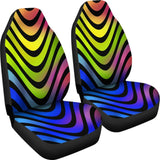 Abstract Rainbow Design Car Seat Covers 174510 - YourCarButBetter