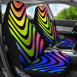 Abstract Rainbow Design Car Seat Covers 174510 - YourCarButBetter