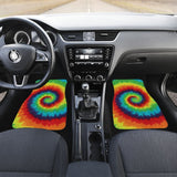 Abstract Tie Dye Rainbow Car Floor Mats 211604 - YourCarButBetter