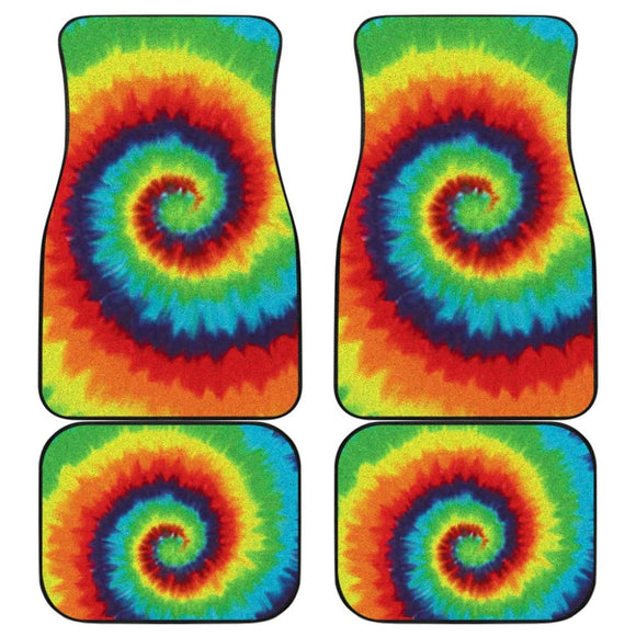 Abstract Tie Dye Rainbow Car Floor Mats 211604 - YourCarButBetter