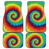 Abstract Tie Dye Rainbow Car Floor Mats 211604 - YourCarButBetter