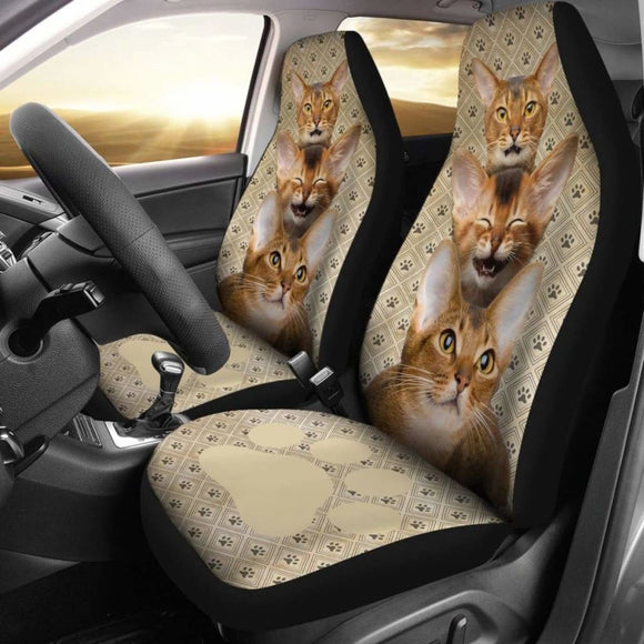 Abyssinian Cat Car Seat Covers Funny For Cat Lover 112428 - YourCarButBetter