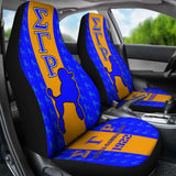 African Car Seat Covers - Sigma Gamma Rho Poodle Symbol - 110424 - YourCarButBetter