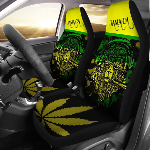 African Traditional Pattern Lions Rasta Jamaica Car Seat Covers 210302 - YourCarButBetter