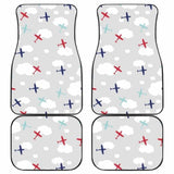 Airplane Cloud Grey Background Front And Back Car Mats 194013 - YourCarButBetter