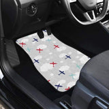 Airplane Cloud Grey Background Front And Back Car Mats 194013 - YourCarButBetter