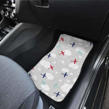 Airplane Cloud Grey Background Front And Back Car Mats 194013 - YourCarButBetter