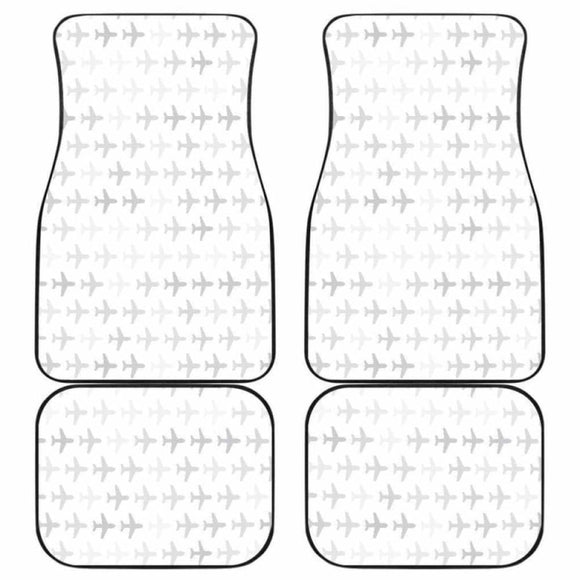 Airplane Print Pattern Front And Back Car Mats 194013 - YourCarButBetter
