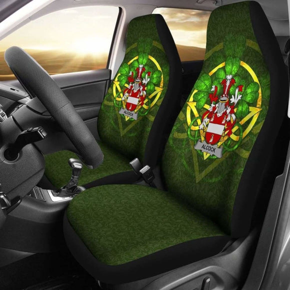 Alcock Ireland Car Seat Cover Celtic Shamrock (Set Of Two) 154230 - YourCarButBetter