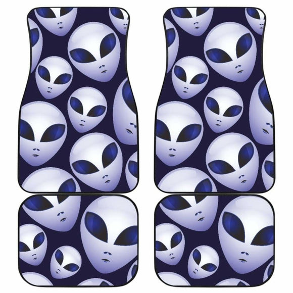Alien Pattern Print Design 01 Front And Back Car Mats 102802 - YourCarButBetter