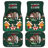 All I Want for Christmas Is A Sloth Car Floor Mats Merry Xmas 212109 - YourCarButBetter