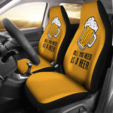 All You Need Is Beer Cheering Beer Car Seat Covers 210206 - YourCarButBetter