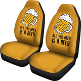 All You Need Is Beer Cheering Beer Car Seat Covers 210206 - YourCarButBetter