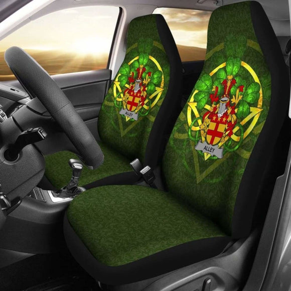 Alley Ireland Car Seat Cover Celtic Shamrock (Set Of Two) 154230 - YourCarButBetter
