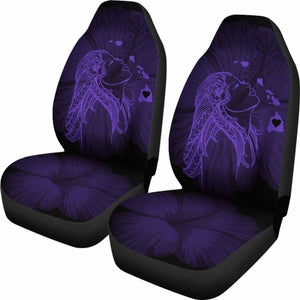 Alohawaii Car Seat Covers - Hawaii Hula Girl Hibiscus Map Purple - 232125 - YourCarButBetter