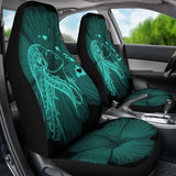 Alohawaii Car Seat Covers - Hawaii Hula Girl Hibiscus Map Turquoise - 232125 - YourCarButBetter