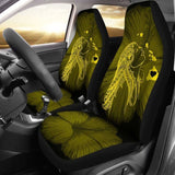 Alohawaii Car Seat Covers - Hawaii Hula Girl Hibiscus Map Yellow - 232125 - YourCarButBetter