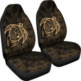 Alohawaii Car Seat Covers - Hawaii Turtle Map Hibiscus Poly Gold - New Awesome 091114 - YourCarButBetter